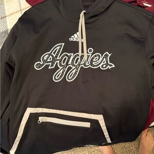 Adidas Black and White Aggies Men's Sweater